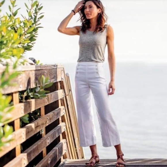 White Linen Pants Size 29 - Picture 5 of 5